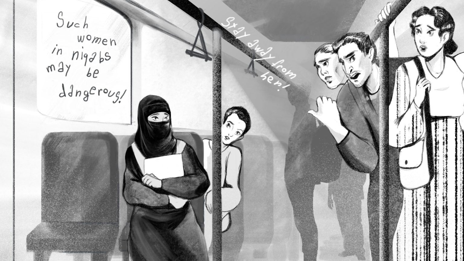 Unreasonable fear and contempt for women in niqabs are accompanied by insul...